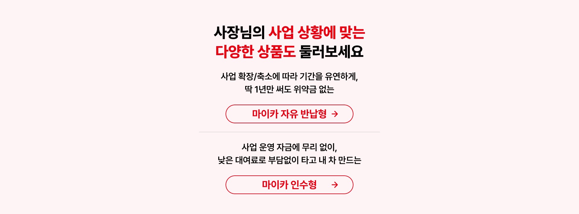 사장님의 사업 상황에 맞는 다양한 상품도 둘러보세요